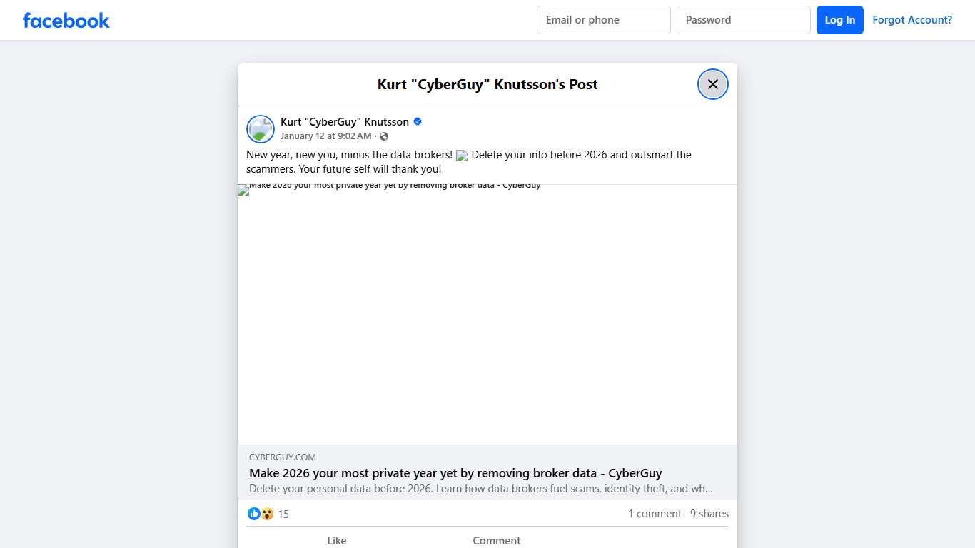 New year, new you, minus the... - Kurt "CyberGuy" Knutsson Facebook